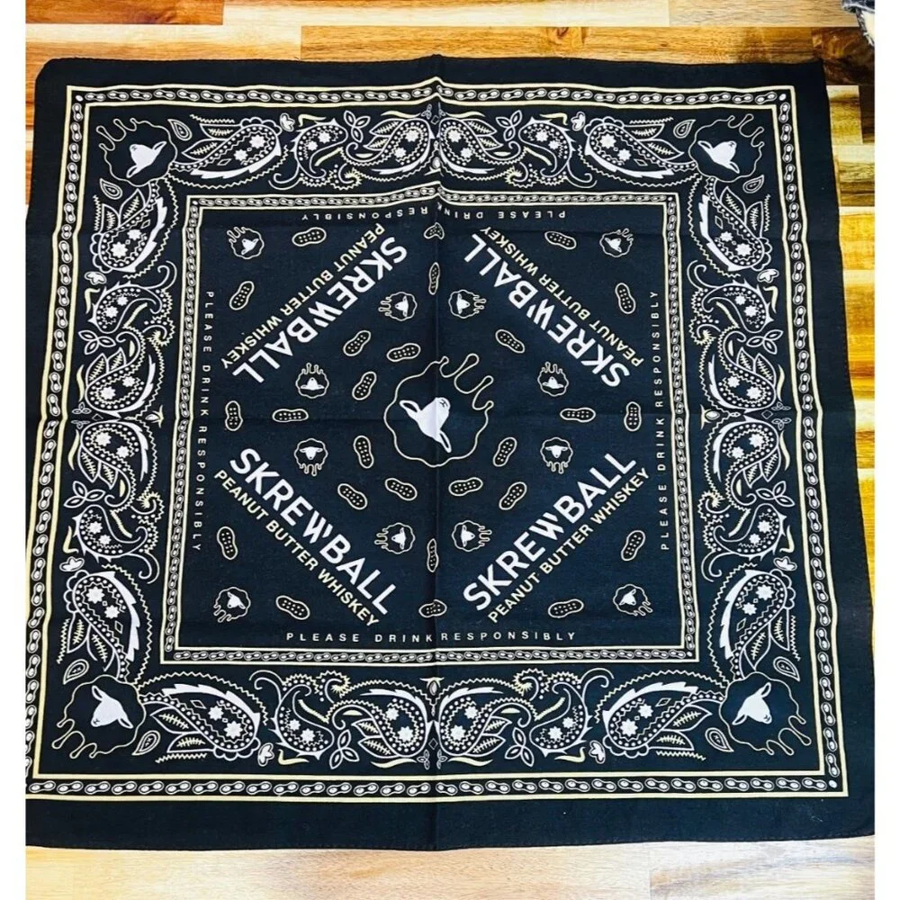2 bandanas, Seagrams Vodka  & Skewball Whiskey